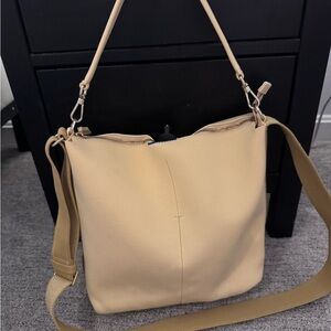 Rothy’s yellow mini bucket bag